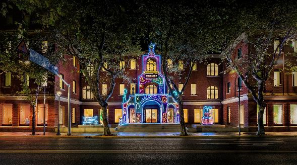 愛(ài)馬仕誠(chéng)邀法國(guó)藝術(shù)家 Delphine Dénéréaz 女士為上?！皭?ài)馬仕之家”打造冬季主題櫥窗