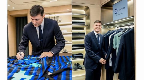 菁英風尚，雙星共繪 CANALI 攜手國米傳奇巨星薩內(nèi)蒂舉辦中國雙城特別活動，共同發(fā)布 2025 秋冬國際米蘭足球俱樂部限定服裝系列