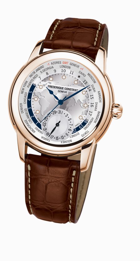 2013巴塞爾鐘表展：康斯登典雅自家機(jī)芯世界時(shí)區(qū)腕表 彈指間成就奢華魅力